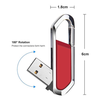 4GB Metallic Keychains Style USB 2.0 Flash Disk (Red)(Red) - USB Flash Drives by buy2fix | Online Shopping UK | buy2fix