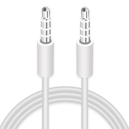 AUX Cable, 3.5mm Male Mini Plug Stereo Audio Cable for iPhone / iPad / iPod / MP3 , Length: 1m(White) - Aux Cable by buy2fix | Online Shopping UK | buy2fix