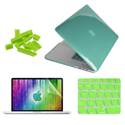 ENKAY for MacBook Pro Retina 13.3 inch (US Version) / A1425 / A1502 4 in 1 Crystal Hard Shell Plastic Protective Case with Screen Protector & Keyboard Guard & Anti-dust Plugs(Green) - MacBook Pro Cases by ENKAY | Online Shopping UK | buy2fix