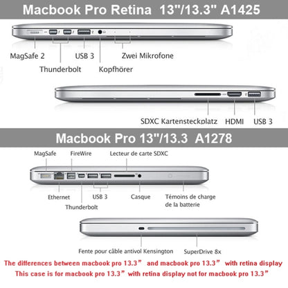 ENKAY for MacBook Pro Retina 13.3 inch (US Version) / A1425 / A1502 4 in 1 Crystal Hard Shell Plastic Protective Case with Screen Protector & Keyboard Guard & Anti-dust Plugs(Green) - MacBook Pro Cases by ENKAY | Online Shopping UK | buy2fix