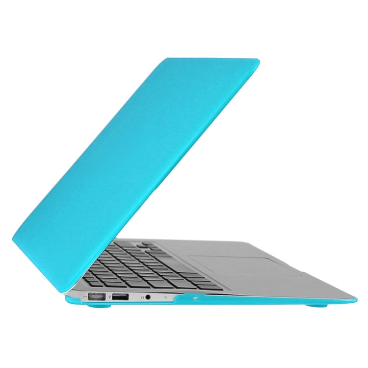 ENKAY for Macbook Air 11.6 inch (US Version) / A1370 / A1465 Hat-Prince 3 in 1 Frosted Hard Shell Plastic Protective Case with Keyboard Guard & Port Dust Plug(Blue) - MacBook Air Cases by ENKAY | Online Shopping UK | buy2fix