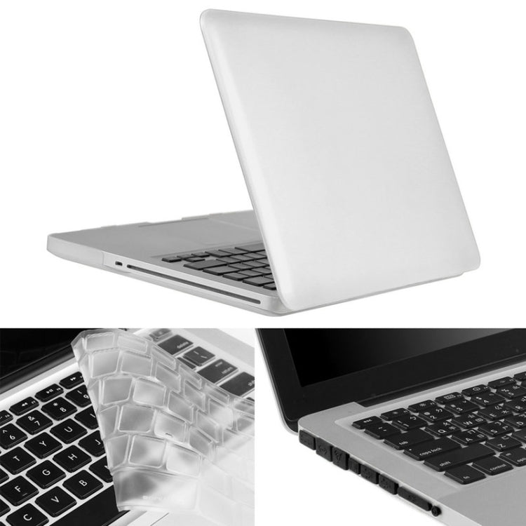 ENKAY for Macbook Pro 13.3 inch (US Version) / A1278 Hat-Prince 3 in 1 Frosted Hard Shell Plastic Protective Case with Keyboard Guard & Port Dust Plug(White) - MacBook Pro Cases by ENKAY | Online Shopping UK | buy2fix