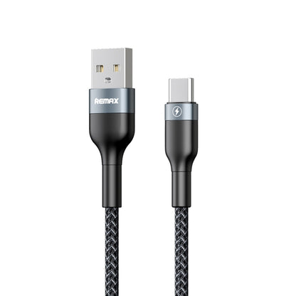 REMAX RC-064a Sury 2 Series 1m 2.4A USB to USB-C / Type-C Fast Charging Data Cable(Black) - USB-C & Type-C Cable by REMAX | Online Shopping UK | buy2fix