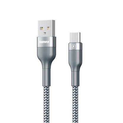 REMAX RC-064a Sury 2 Series 1m 2.4A USB to USB-C / Type-C Fast Charging Data Cable(Grey) - USB-C & Type-C Cable by REMAX | Online Shopping UK | buy2fix