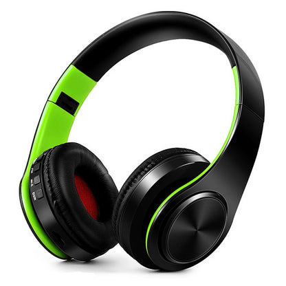 LPT660 Wireless Folding Sports Stereo Music Bluetooth Phones Earphones Support TF Card (Green) - Headset & Headphone by buy2fix | Online Shopping UK | buy2fix