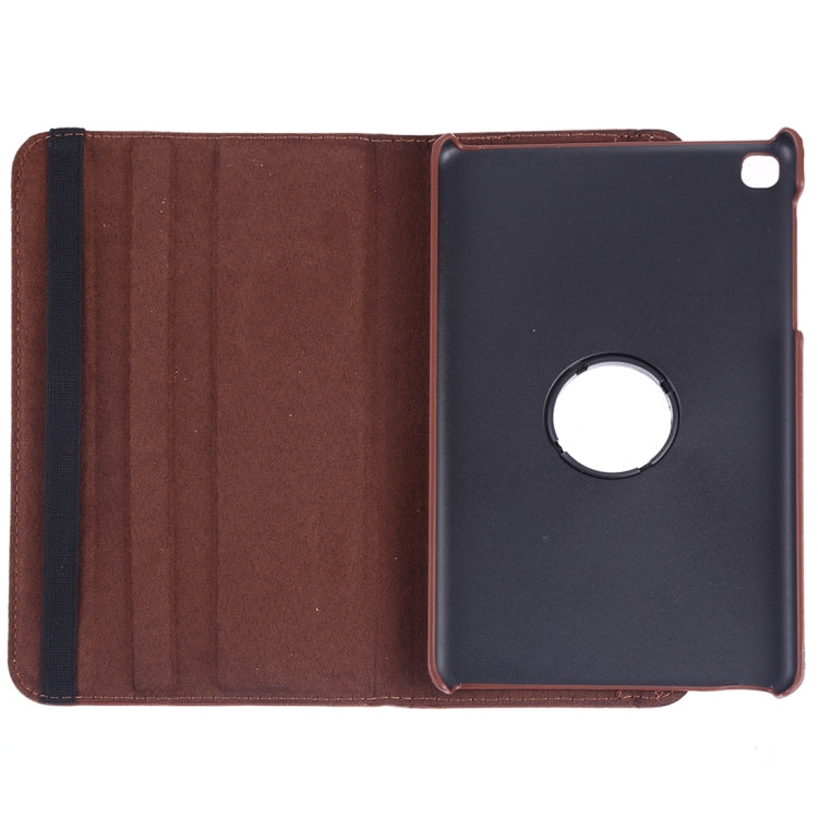 Litchi Texture Horizontal Flip 360 Degrees Rotation Leather Case for Galaxy Tab A 8 (2019) / P200 / P205, with Holder (Brown) - Tab A 8.0 & S Pen (2019) P200/P205 by buy2fix | Online Shopping UK | buy2fix