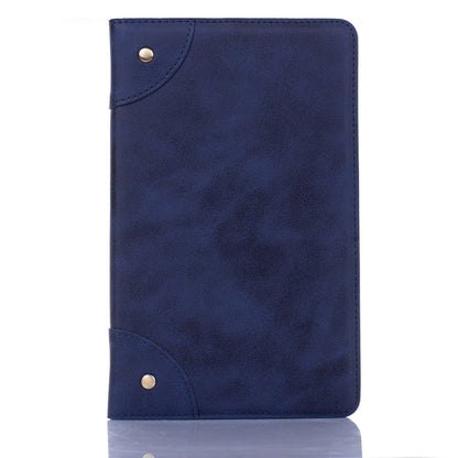 Retro Book Style Horizontal Flip Leather Case for Galaxy Tab A 8 (2019) P200 / P205,  with Holder & Card Slots & Wallet (Navy Blue) - Tab A 8.0 & S Pen (2019) P200/P205 by buy2fix | Online Shopping UK | buy2fix