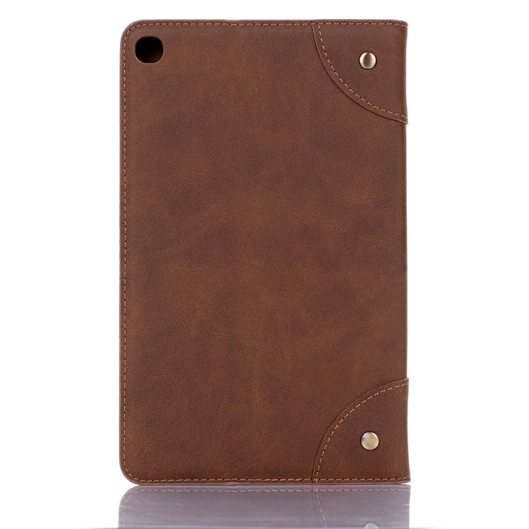 Retro Book Style Horizontal Flip Leather Case for Galaxy Tab A 8 (2019) P200 / P205,  with Holder & Card Slots & Wallet (Brown) - Tab A 8.0 & S Pen (2019) P200/P205 by buy2fix | Online Shopping UK | buy2fix