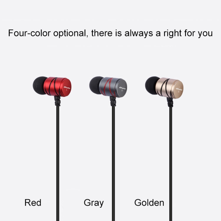 awei Q5i Nylon Weave In-ear Wire Control Earphone with Mic, For iPhone, iPad, Galaxy, Huawei, Xiaomi, LG, HTC and Other Smartphones(Grey) - Normal Style Earphone by awei | Online Shopping UK | buy2fix