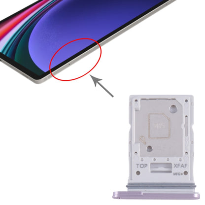 Original SIM + Micro SD Card Tray for Samsung Galaxy Tab S9+ (Purple) - Card Socket by buy2fix | Online Shopping UK | buy2fix