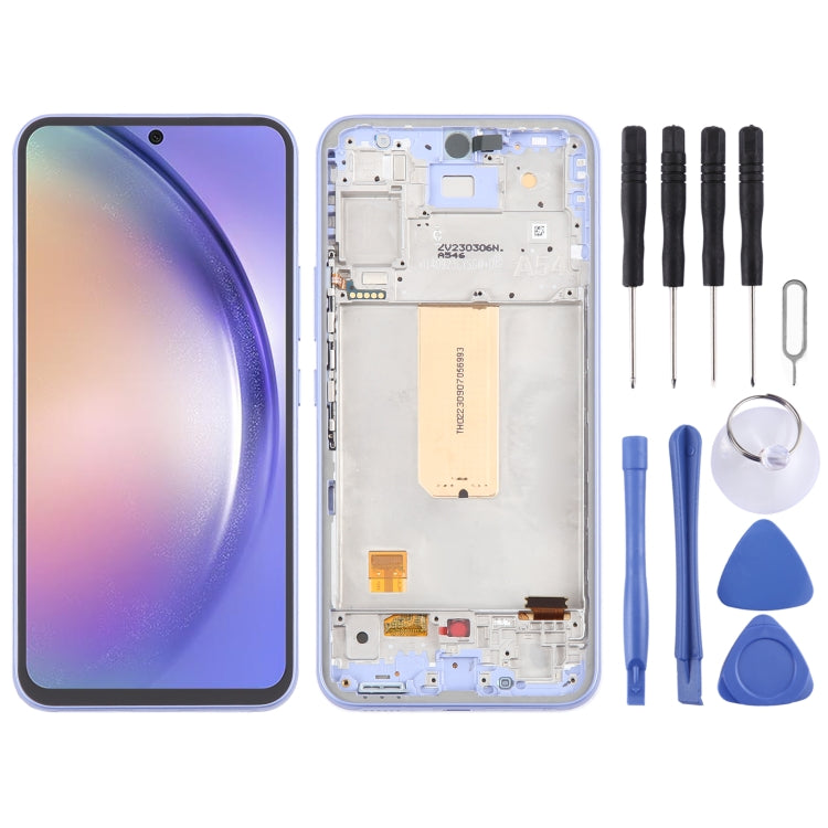 For Samsung Galaxy A54 5G SM-A546 6.43 inch OLED LCD Screen Digitizer Full Assembly with Frame (Purple) - Galaxy A Series Parts by buy2fix | Online Shopping UK | buy2fix