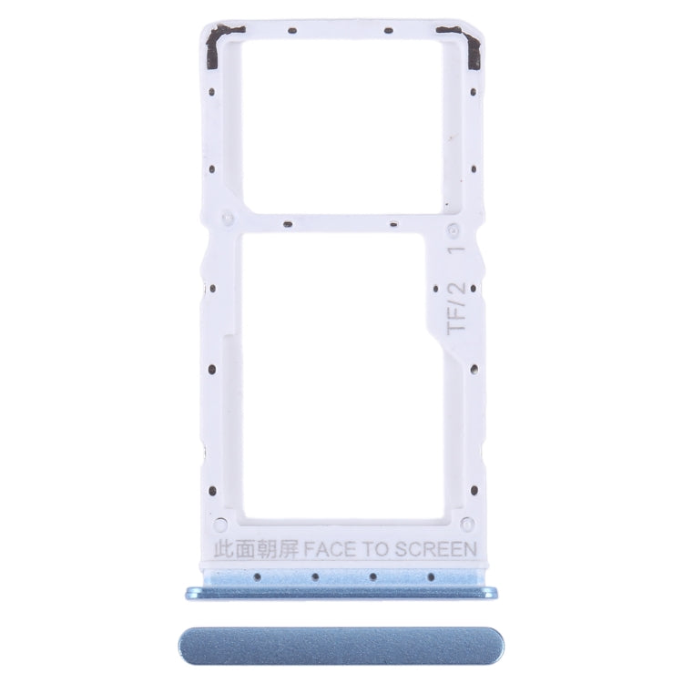 For Xiaomi Redmi Note 12 5G SIM Card Tray + SIM / Micro SD Card Tray (Blue) - Card Tray by buy2fix | Online Shopping UK | buy2fix