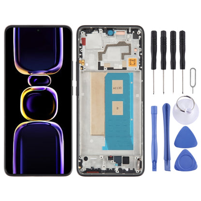 For Xiaomi Redmi K60 Original OLED Material LCD Screen Digitizer Full Assembly with Frame (Black) - LCD Screen by buy2fix | Online Shopping UK | buy2fix