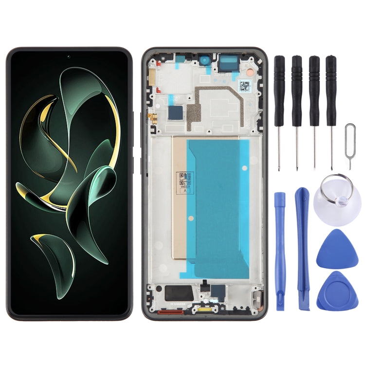 For Xiaomi Redmi K60 Ultra Original AMOLED Material LCD Screen Digitizer Full Assembly with Frame (Black) - LCD Screen by buy2fix | Online Shopping UK | buy2fix