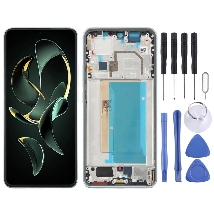 For Xiaomi 13T Pro Original AMOLED Material LCD Screen Digitizer Full Assembly with Frame (Green) - LCD Screen by buy2fix | Online Shopping UK | buy2fix