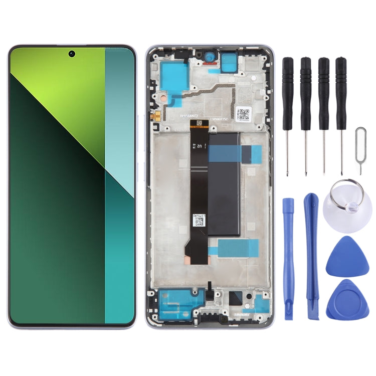 For Xiaomi Poco X6 Original AMOLED Material LCD Screen Digitizer Full Assembly with Frame (Purple) - LCD Screen by buy2fix | Online Shopping UK | buy2fix