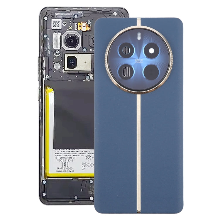 For Realme 12 Pro+ Original Battery Back Cover with Camera Lens Cover(Dark Blue) - Back Cover by buy2fix | Online Shopping UK | buy2fix