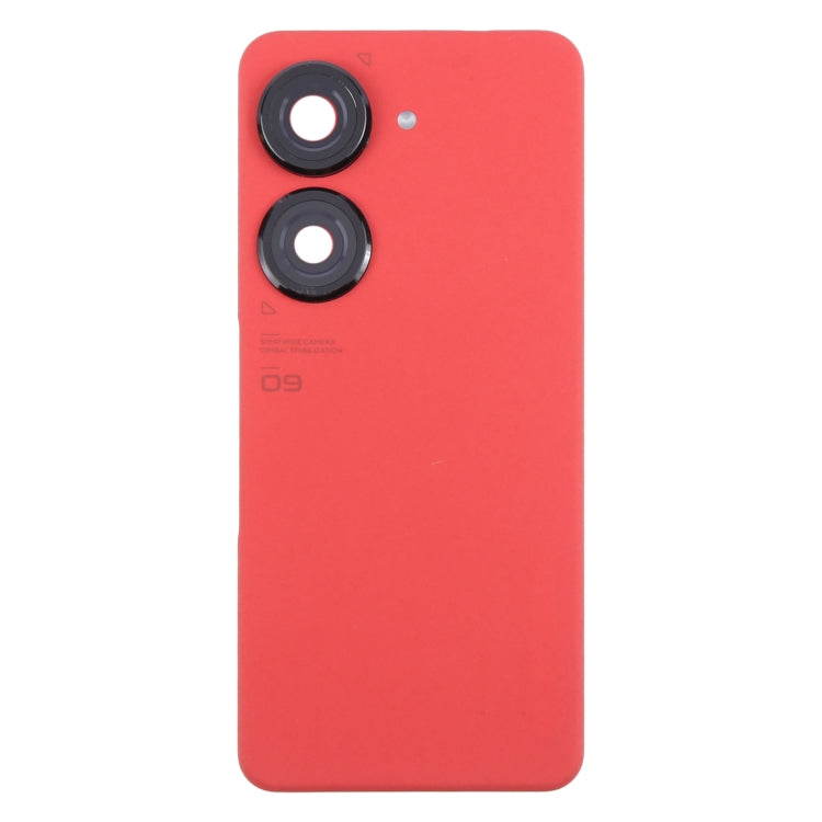 For Asus Zenfone 9 AI2202 Original Battery Back Cover with Camera Lens Cover(Red) - Back Cover by buy2fix | Online Shopping UK | buy2fix