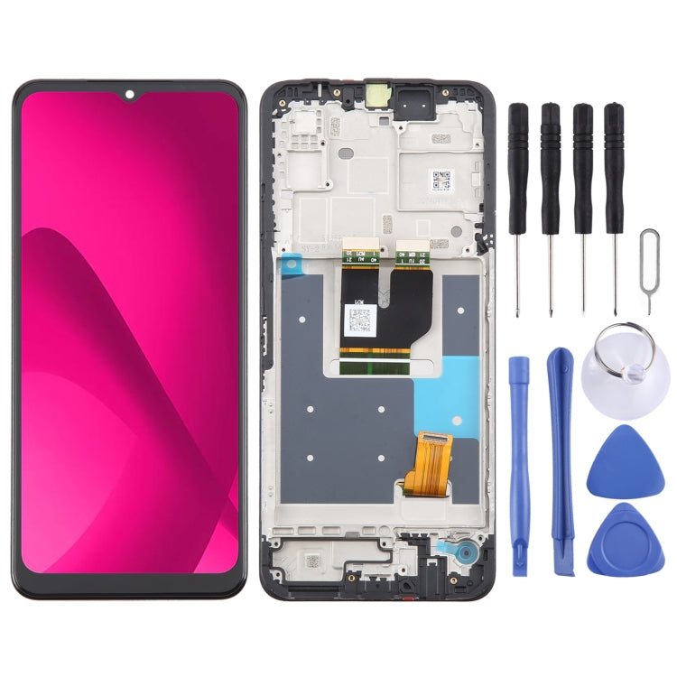 For T-Mobile Revvl 7 5G TMRV075G LCD Screen Digitizer Full Assembly with Frame(Black) - For T-Mobile by buy2fix | Online Shopping UK | buy2fix