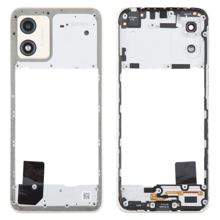 For Motorola Moto E13 Original Middle Frame Bezel Plate (Gold) - Frame Bezel Plate by buy2fix | Online Shopping UK | buy2fix