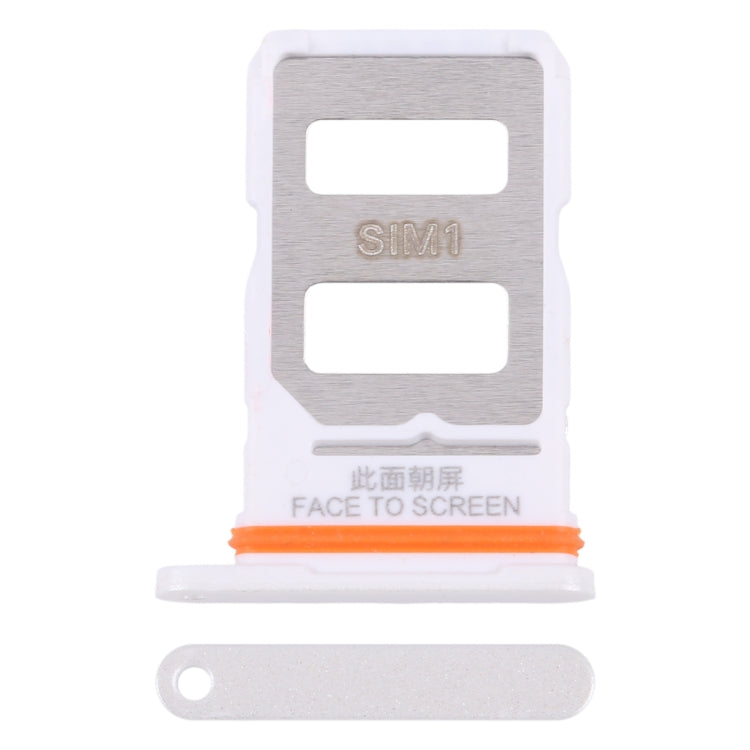 For Xiaomi Poco F6 Original SIM Card Tray + SIM Card Tray (White) - Card Tray by buy2fix | Online Shopping UK | buy2fix