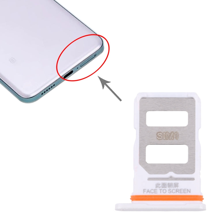 For Xiaomi Poco F6 Original SIM Card Tray + SIM Card Tray (White) - Card Tray by buy2fix | Online Shopping UK | buy2fix