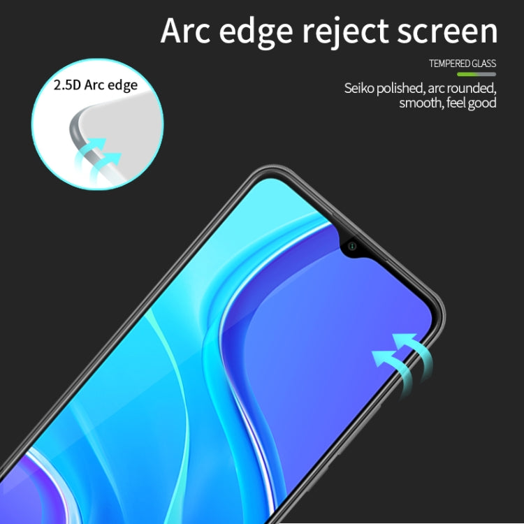 For Xiaomi RedMi 9 PINWUYO 9H 2.5D Full Screen Tempered Glass Film(Black) -  by PINWUYO | Online Shopping UK | buy2fix