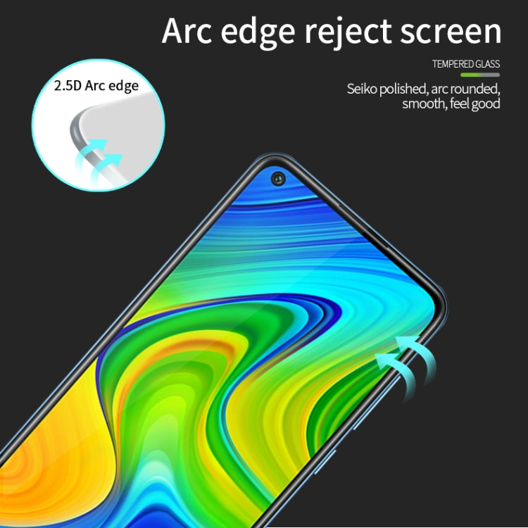 For Xiaomi RedMi 10X 4G MOFI 9H 2.5D Full Screen Tempered Glass Film(Black) -  by MOFI | Online Shopping UK | buy2fix