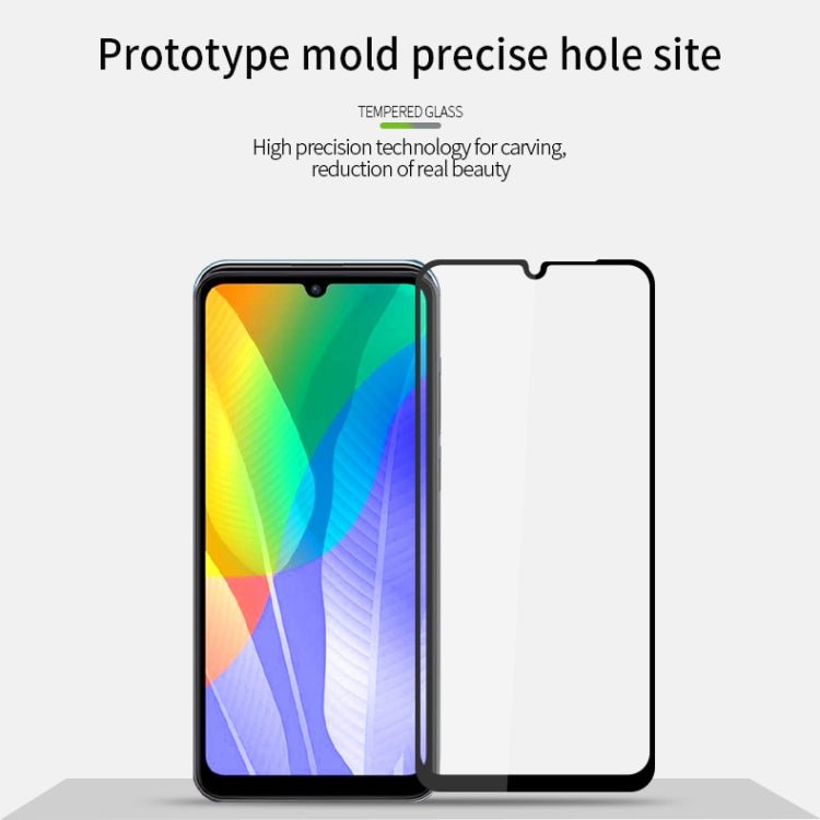 For Huawei Y6P / Honor 9A  PINWUYO 9H 2.5D Full Screen Tempered Glass Film(Black) - Honor Tempered Glass by PINWUYO | Online Shopping UK | buy2fix