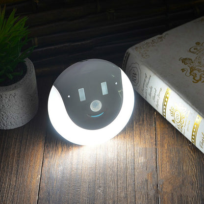 USB Charging Light & Human Body Sensing Control Smile Magnetic Night Light(Cold White Light) - Night Lights by buy2fix | Online Shopping UK | buy2fix