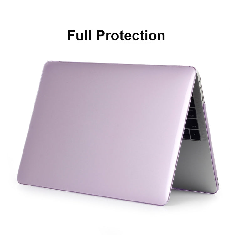 ENKAY Hat-Prince 3 in 1 For MacBook Pro 13 inch A2289 / A2251 (2020) Crystal Hard Shell Protective Case + Europe Version Ultra-thin TPU Keyboard Protector Cover + Anti-dust Plugs Set(Purple) - MacBook Pro Cases by ENKAY | Online Shopping UK | buy2fix