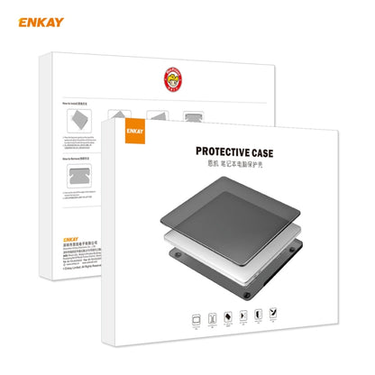 ENKAY 3 in 1 Matte Laptop Protective Case + US Version TPU Keyboard Film + Anti-dust Plugs Set for MacBook Pro 13.3 inch A1706 / A1989 / A2159 (with Touch Bar)(Grey) - MacBook Pro Cases by ENKAY | Online Shopping UK | buy2fix