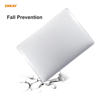 ENKAY 3 in 1  Crystal Laptop Protective Case + EU Version TPU Keyboard Film + Anti-dust Plugs Set for MacBook Pro 15.4 inch A1707 & A1990 (with Touch Bar)(Light Blue) - MacBook Pro Cases by ENKAY | Online Shopping UK | buy2fix