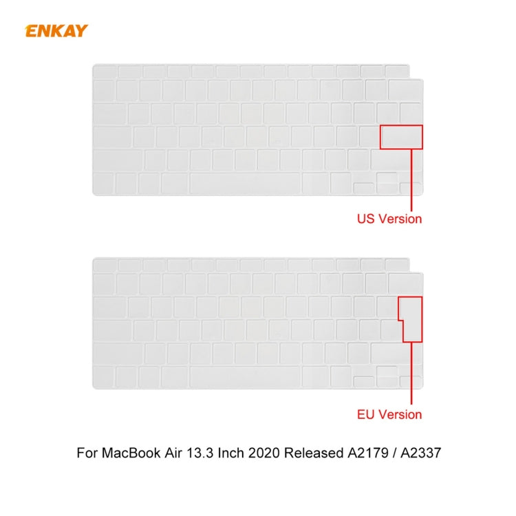 For MacBook Air 13.3 inch A2179 & A2337 2020 ENKAY 3 in 1 Crystal Laptop Protective Case + EU Version TPU Keyboard Film + Anti-dust Plugs Set(Black) - MacBook Air Cases by ENKAY | Online Shopping UK | buy2fix