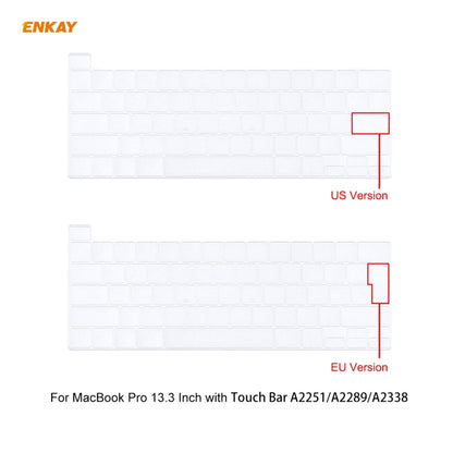 ENKAY 3 in 1 Matte Laptop Protective Case + US Version TPU Keyboard Film + Anti-dust Plugs Set for MacBook Pro 13.3 inch A2251 & A2289 & A2338 (with Touch Bar)(Green) - MacBook Pro Cases by ENKAY | Online Shopping UK | buy2fix