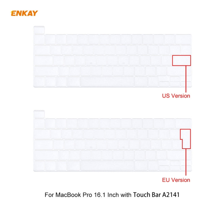 ENKAY 3 in 1 Matte Laptop Protective Case + US Version TPU Keyboard Film + Anti-dust Plugs Set for MacBook Pro 16 inch A2141 (with Touch Bar)(Cyan) - MacBook Pro Cases by ENKAY | Online Shopping UK | buy2fix