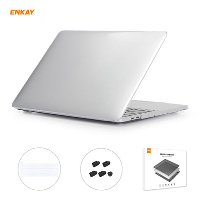 ENKAY 3 in 1 Crystal Laptop Protective Case + EU Version TPU Keyboard Film + Anti-dust Plugs Set for MacBook Pro 16 inch A2141 (with Touch Bar)(Transparent) - MacBook Pro Cases by ENKAY | Online Shopping UK | buy2fix