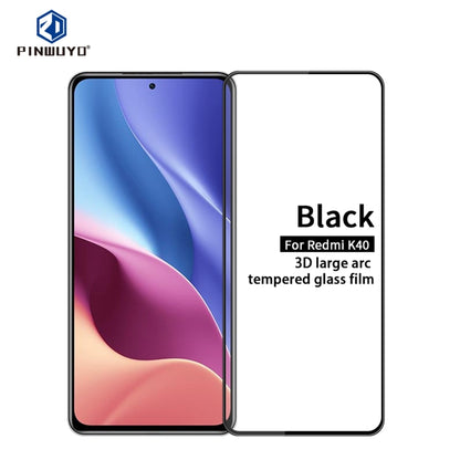 For Xiaomi Redmi K40 / K40 Pro PINWUYO 9H 3D Curved Full Screen Explosion-proof Tempered Glass Film(Black) -  by PINWUYO | Online Shopping UK | buy2fix