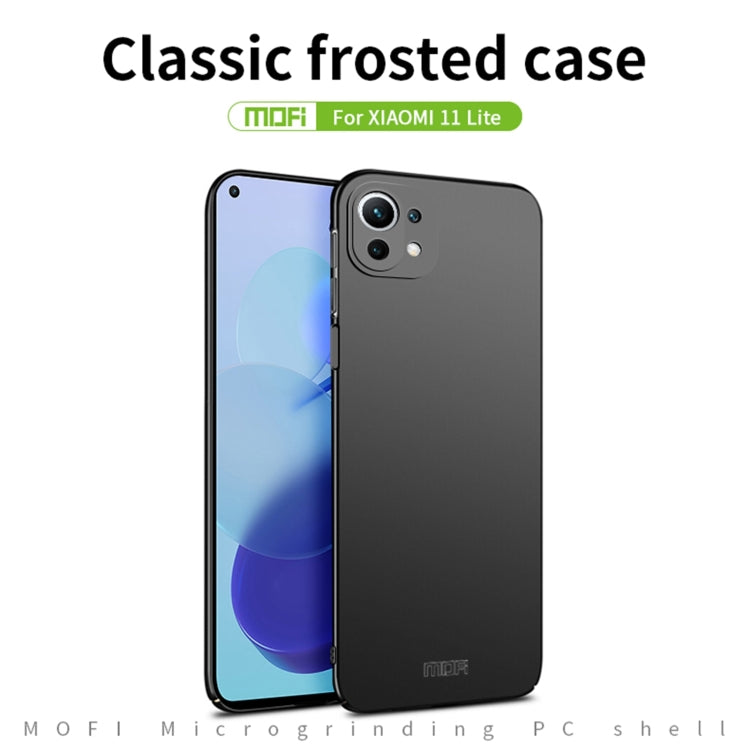 For Xiaomi Mi 11 Lite MOFI Frosted PC Ultra-thin Hard Case(Blue) - Xiaomi Cases by MOFI | Online Shopping UK | buy2fix