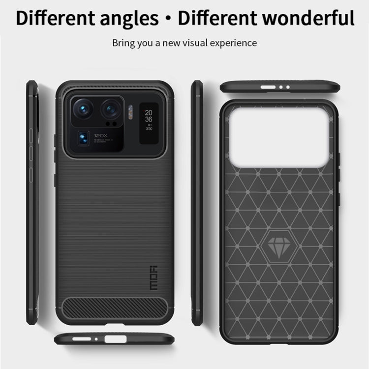 For Xiaomi Mi 11 Ultra MOFI Gentleness Series Brushed Texture Carbon Fiber Soft TPU Case(Black) - Xiaomi Cases by MOFI | Online Shopping UK | buy2fix