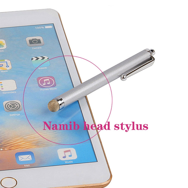 AT-19 Silver Fiber Pen Tip Stylus Capacitive Pen Mobile Phone Tablet Universal Touch Pen(Red) - Stylus Pen by buy2fix | Online Shopping UK | buy2fix