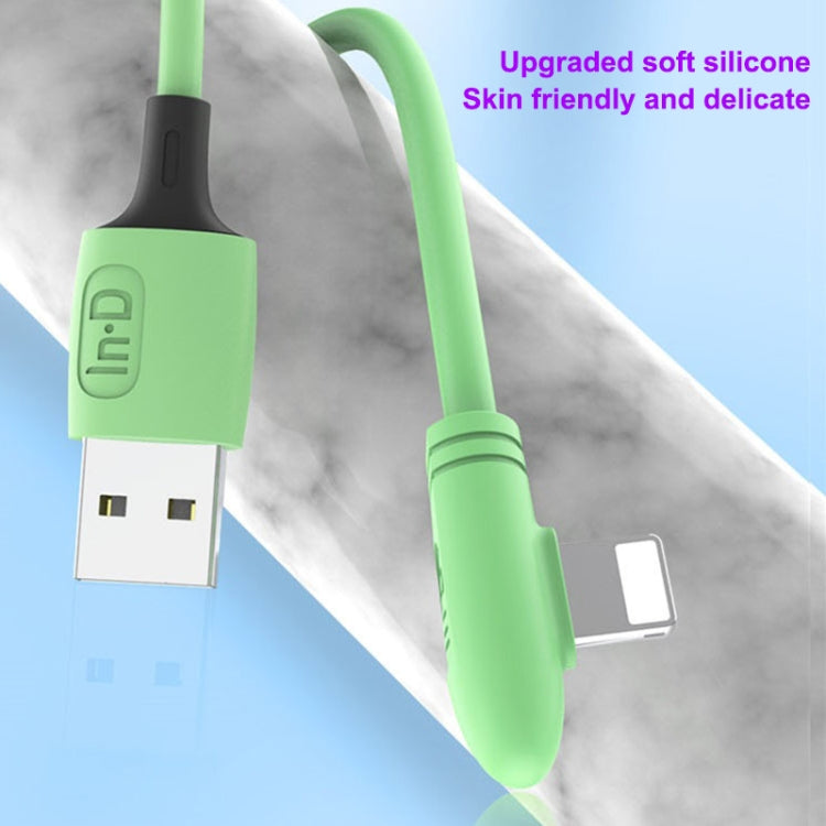 ENKAY Hat-Prince ENK-CB210 2.4A USB to 8 Pin 90 Degree Elbow Silicone Data Sync Fast Charging Cable, Cable Length: 1.2m(Pink) - Normal Style Cable by ENKAY | Online Shopping UK | buy2fix