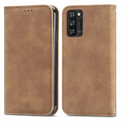 For Blackview A100 Retro Skin Feel Business Magnetic Horizontal Flip Leather Case with Holder & Card Slots & Wallet & Photo Frame(Brwon) - More Brand by buy2fix | Online Shopping UK | buy2fix