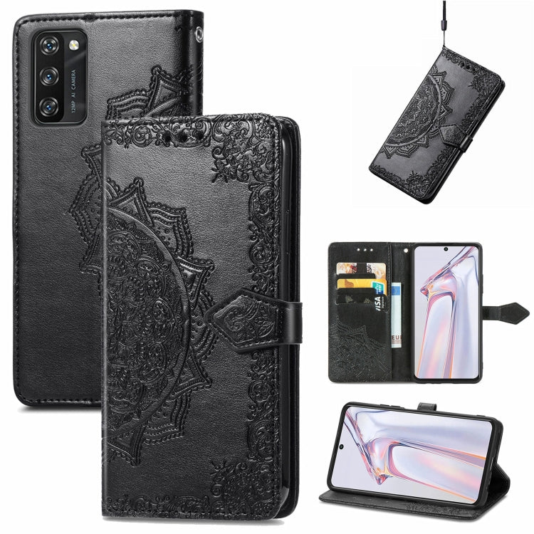 For Blackview A100 Mandala Embossing Pattern Horizontal Flip Leather Case with Holder & Card Slots & Wallet & Lanyard(Black) - More Brand by buy2fix | Online Shopping UK | buy2fix