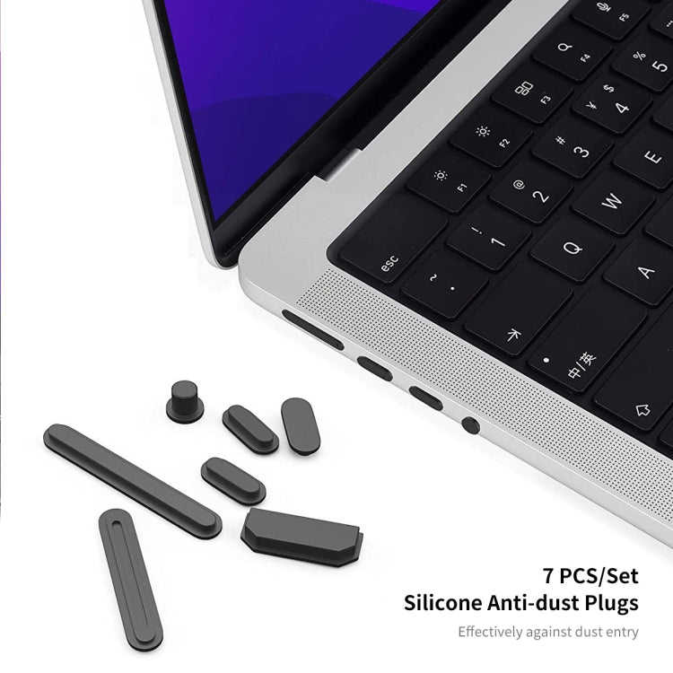 ENKAY Hat-Prince 3 in 1 Matte Laptop Protective Case + TPU Keyboard Film + Anti-dust Plugs Set for MacBook Pro 14.2 inch A2442 2021/A2779 2023, Version:EU Version(Cyan) - MacBook Pro Cases by ENKAY | Online Shopping UK | buy2fix