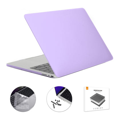 ENKAY Hat-Prince 3 in 1 Matte Laptop Protective Case + TPU Keyboard Film + Anti-dust Plugs Set for MacBook Pro 16.2 inch A2485 2021/A2880 2023, Version:US Version(Purple) - MacBook Pro Cases by ENKAY | Online Shopping UK | buy2fix