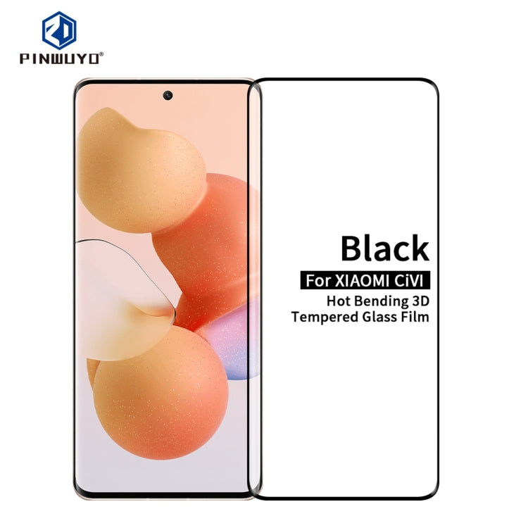 For Xiaomi CiVi PINWUYO 9H 3D Hot Bending Tempered Glass Film(Black) - Others by PINWUYO | Online Shopping UK | buy2fix
