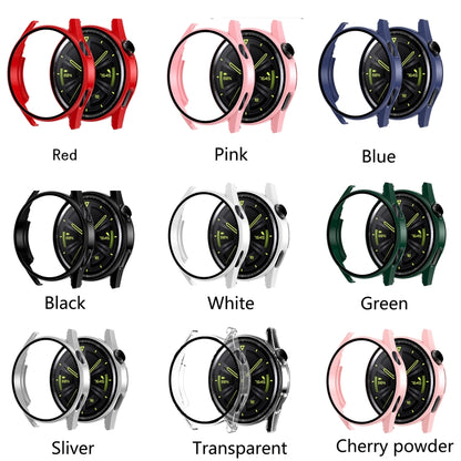 Tempered Glass Film Oil Spray Matte PC Case For Huawei GT3 42mm(Cherry Powder) - Watch Cases by buy2fix | Online Shopping UK | buy2fix