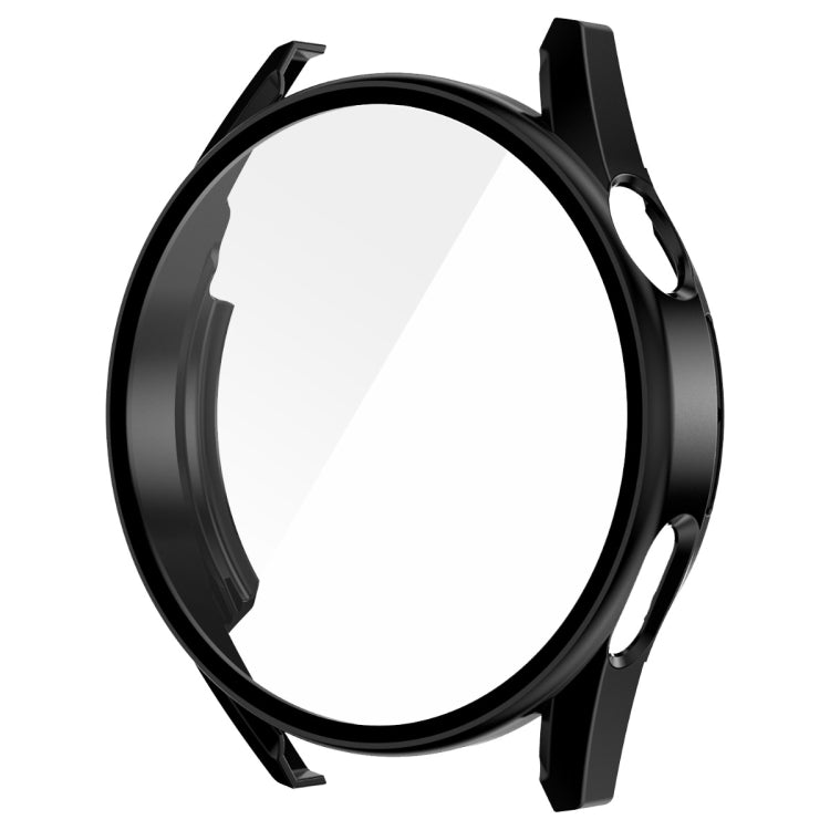 For Huawei Watch GT 3 46mm ENKAY Matte PC Frame + Tempered Glass Protector Case(Black) - Watch Cases by ENKAY | Online Shopping UK | buy2fix