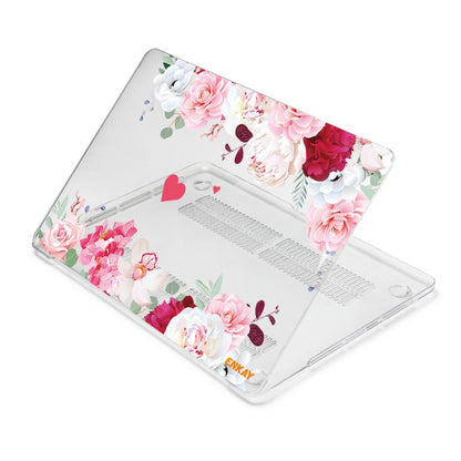 ENKAY Flower Series Pattern Laotop Protective Crystal Case For MacBook Pro 13.3 inch A2251 / A2289 / A2338 2020(Peony) - MacBook Pro Cases by ENKAY | Online Shopping UK | buy2fix